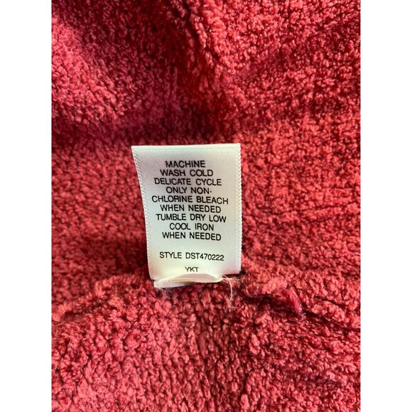 Sonoma LifeStyle Womens  Sweater Size M Red Mock Neck Button Pullover Cabincore - Picture 5 of 7